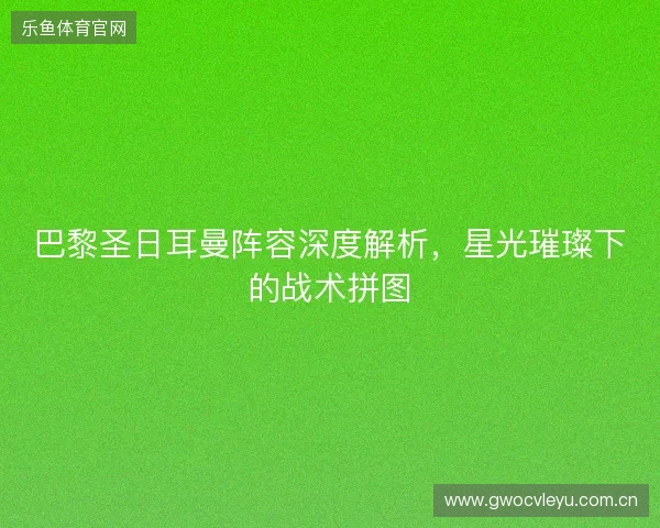 巴黎圣日耳曼阵容深度解析，星光璀璨下的战术拼图